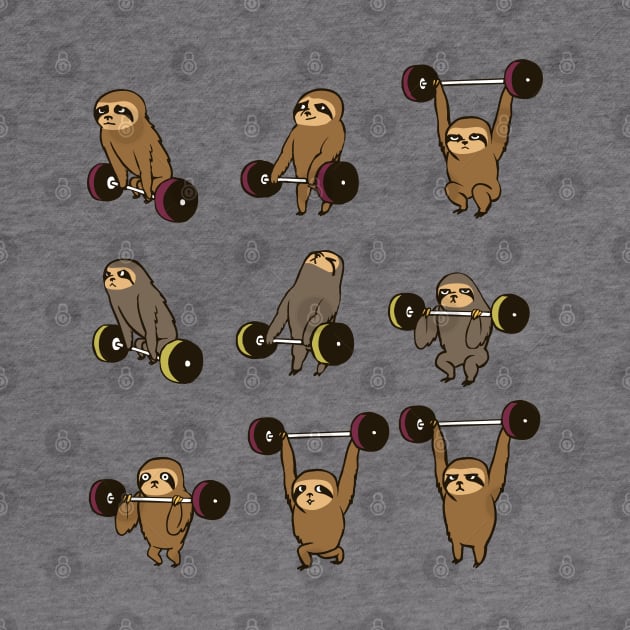 OLYMPIC LIFTING SLOTHS by huebucket